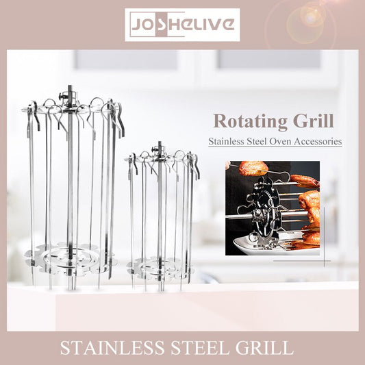 Barbecue Air Fryer 304 Stainless Steel Rotating Grill Skewers