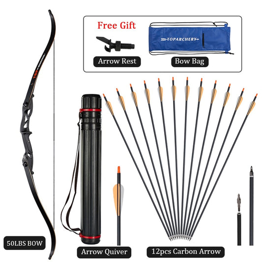 Adults Archery/ Hunting Recurve Bow 56inch Bow & Arrow Set