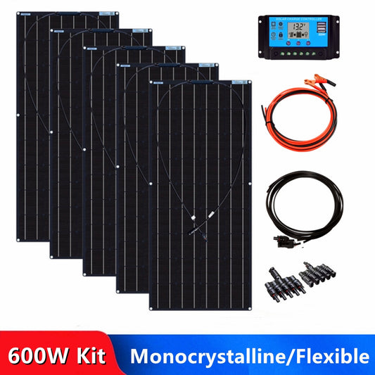 600W Flexible Solar Panel Kit