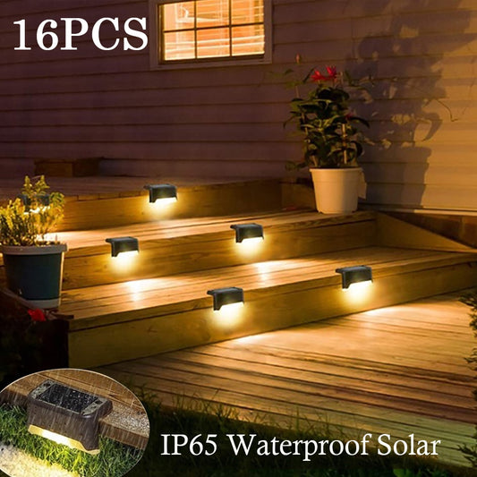 LED Solar Path Lights Waterproof Solar Power Balcony Light Decoration for Patio Stair Fence - youroutdoorjourney22