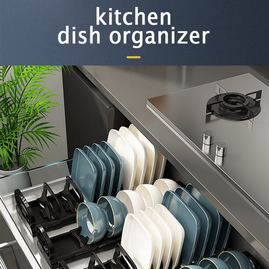 Adjustable Kitchen Dish Holder Divider Organizer Rack
