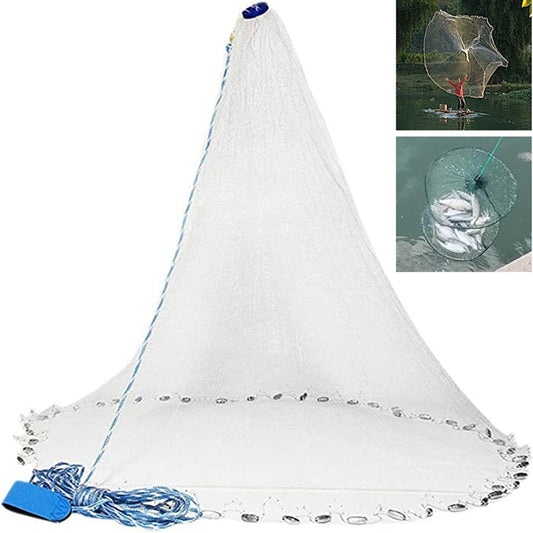 Hand Cast Fishing Net With Sinker Fish Trap - youroutdoorjourney22