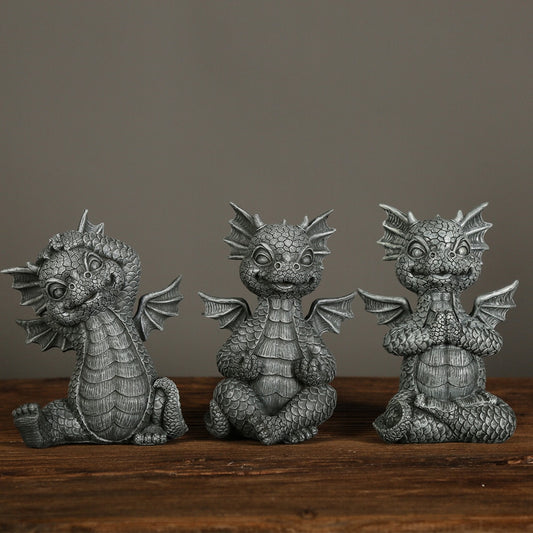 Miniature Dragon Figurine Statue